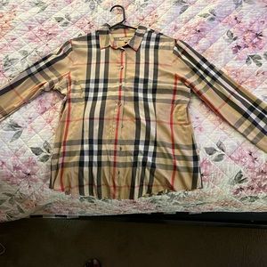 Women long sleeve Burberry blouse